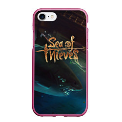 Чехол iPhone 7/8 матовый Sea of thieves, цвет: 3D-малиновый