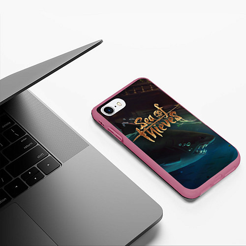 Чехол iPhone 7/8 матовый Sea of thieves / 3D-Малиновый – фото 3