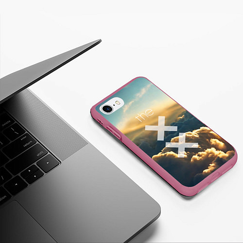 Чехол iPhone 7/8 матовый The XX: Clouds / 3D-Малиновый – фото 3