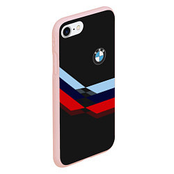 Чехол iPhone 7/8 матовый Бмв Bmw Black, цвет: 3D-светло-розовый — фото 2