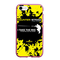 Чехол iPhone 7/8 матовый Counter-Strike: Go Mid, цвет: 3D-малиновый