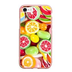 Чехол iPhone 7/8 матовый Candy Summer, цвет: 3D-светло-розовый