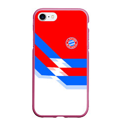 Чехол iPhone 7/8 матовый Bayern FC: White style, цвет: 3D-малиновый