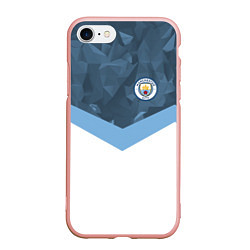 Чехол iPhone 7/8 матовый Manchester City FC: Sport, цвет: 3D-светло-розовый