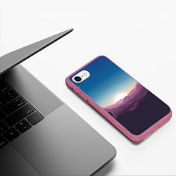Чехол iPhone 7/8 матовый Дивный Рассвет, цвет: 3D-малиновый — фото 2