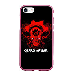 Чехол iPhone 7/8 матовый Gears of War: Red Skull, цвет: 3D-малиновый