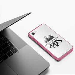 Чехол iPhone 7/8 матовый Imagine Dragons: White, цвет: 3D-малиновый — фото 2