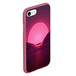 Чехол iPhone 7/8 матовый Cyber Sun, цвет: 3D-малиновый — фото 2