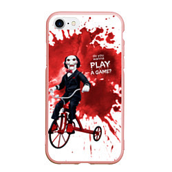 Чехол iPhone 7/8 матовый Play a game?, цвет: 3D-светло-розовый