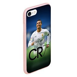 Чехол iPhone 7/8 матовый CR7, цвет: 3D-светло-розовый — фото 2