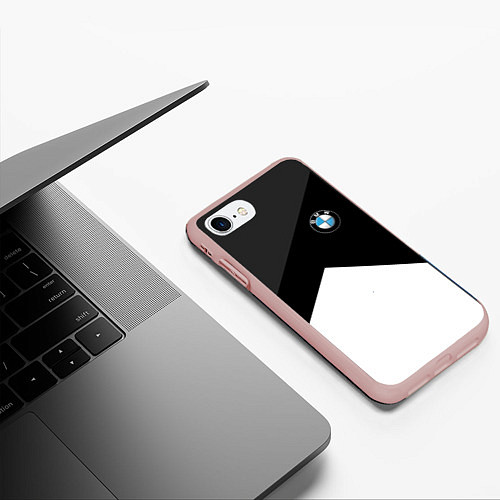 Чехол iPhone 7/8 матовый BMW 2018 SportWear 3 / 3D-Светло-розовый – фото 3