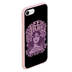 Чехол iPhone 7/8 матовый Deep Purple, цвет: 3D-светло-розовый — фото 2