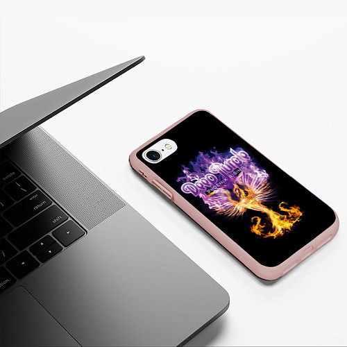 Чехол iPhone 7/8 матовый Deep Purple: Phoenix Rising / 3D-Светло-розовый – фото 3