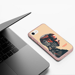 Чехол iPhone 7/8 матовый Stranger Things, цвет: 3D-светло-розовый — фото 2