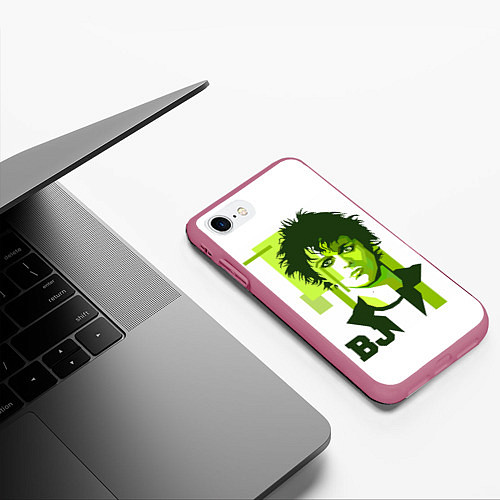 Чехол iPhone 7/8 матовый Green Day: Armstrong Billy Joe / 3D-Малиновый – фото 3