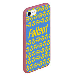 Чехол iPhone 7/8 матовый Fallout: Danger Radiation, цвет: 3D-малиновый — фото 2
