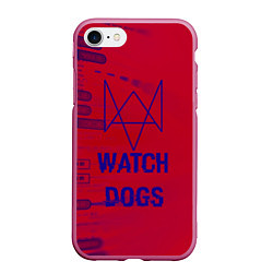 Чехол iPhone 7/8 матовый Watch Dogs: Hacker Collection, цвет: 3D-малиновый