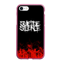 Чехол iPhone 7/8 матовый Suicide Silence: Red Flame