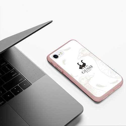 Чехол iPhone 7/8 матовый GUSSI Ga-Ga-Ga / 3D-Светло-розовый – фото 3