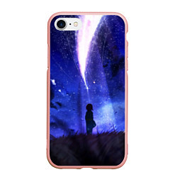 Чехол iPhone 7/8 матовый Your Name, цвет: 3D-светло-розовый