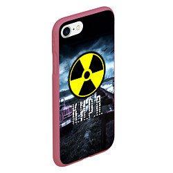 Чехол iPhone 7/8 матовый STALKER - КИРА, цвет: 3D-малиновый — фото 2