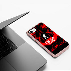 Чехол iPhone 7/8 матовый CS:GO - Игорь, цвет: 3D-светло-розовый — фото 2