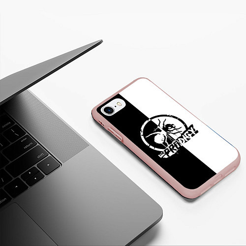 Чехол iPhone 7/8 матовый The Prodigy B&W / 3D-Светло-розовый – фото 3