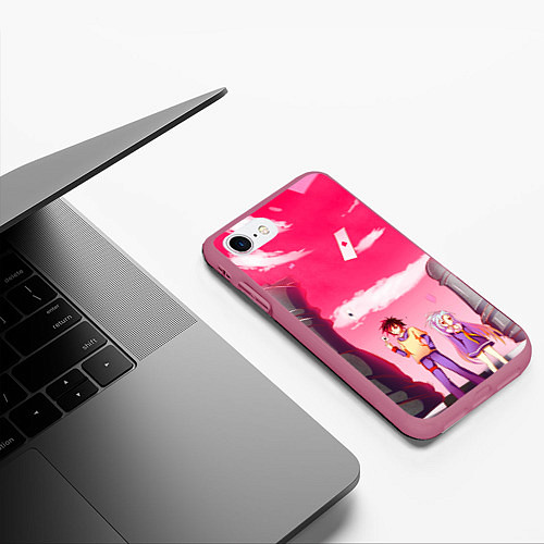 Чехол iPhone 7/8 матовый No Game No Life / 3D-Малиновый – фото 3