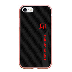 Чехол iPhone 7/8 матовый Honda: Sport Line, цвет: 3D-светло-розовый