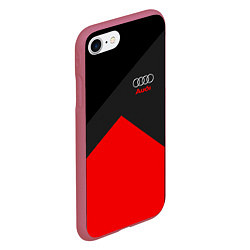 Чехол iPhone 7/8 матовый Audi: Red Sport, цвет: 3D-малиновый — фото 2