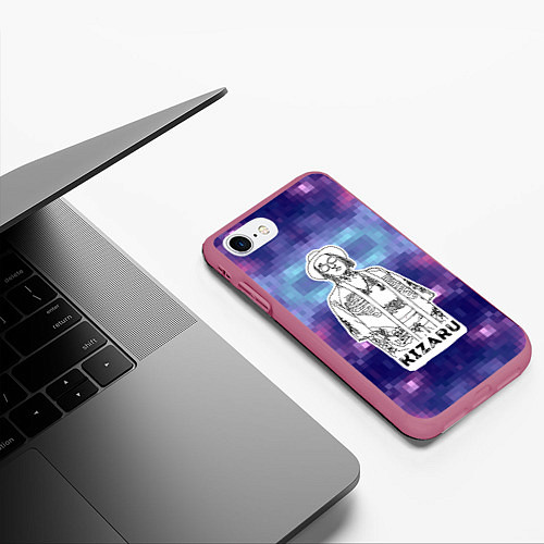 Чехол iPhone 7/8 матовый Kizaru / 3D-Малиновый – фото 3