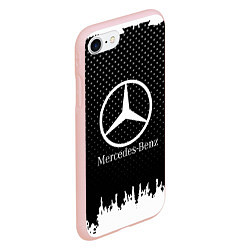 Чехол iPhone 7/8 матовый Mercedes-Benz: Black Side, цвет: 3D-светло-розовый — фото 2