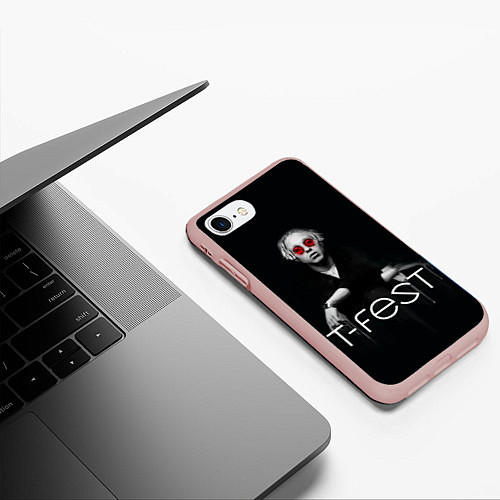 Чехол iPhone 7/8 матовый T-Fest: Black Style / 3D-Светло-розовый – фото 3