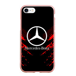 Чехол iPhone 7/8 матовый Mercedes-Benz: Red Anger, цвет: 3D-светло-розовый