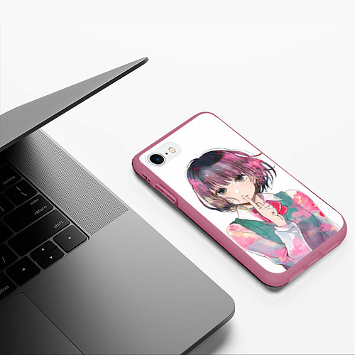 Чехол iPhone 7/8 матовый Kuzu no Honkai / 3D-Малиновый – фото 3