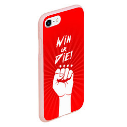 Чехол iPhone 7/8 матовый FCSM: Win or Die, цвет: 3D-светло-розовый — фото 2