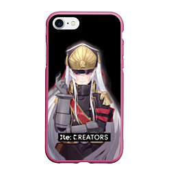 Чехол iPhone 7/8 матовый Re:Creators, цвет: 3D-малиновый