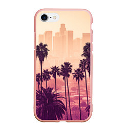 Чехол iPhone 7/8 матовый Los Angeles, цвет: 3D-светло-розовый