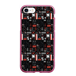 Чехол iPhone 7/8 матовый Twenty One Pilots: Pattern, цвет: 3D-малиновый