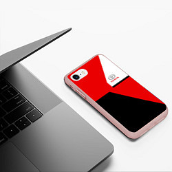 Чехол iPhone 7/8 матовый Toyota Sport, цвет: 3D-светло-розовый — фото 2