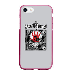 Чехол iPhone 7/8 матовый Death Punch, цвет: 3D-малиновый