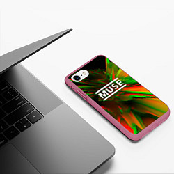 Чехол iPhone 7/8 матовый Muse: Colour Abstract, цвет: 3D-малиновый — фото 2