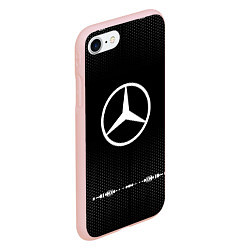 Чехол iPhone 7/8 матовый Mercedes: Black Abstract, цвет: 3D-светло-розовый — фото 2