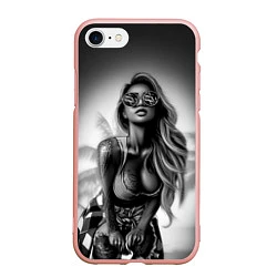 Чехол iPhone 7/8 матовый Trap Girl, цвет: 3D-светло-розовый