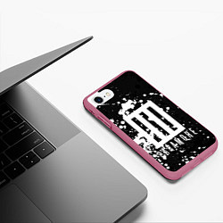 Чехол iPhone 7/8 матовый Paramore: Black & White, цвет: 3D-малиновый — фото 2