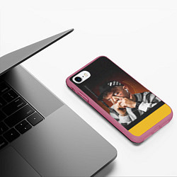 Чехол iPhone 7/8 матовый Allj: Off White, цвет: 3D-малиновый — фото 2