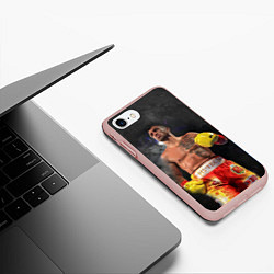 Чехол iPhone 7/8 матовый Vasyl Lomachenko, цвет: 3D-светло-розовый — фото 2