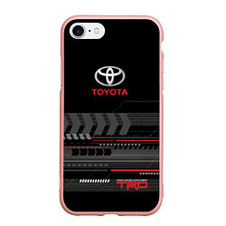 Чехол iPhone 7/8 матовый Toyota TRD, цвет: 3D-светло-розовый