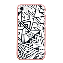 Чехол iPhone 7/8 матовый Boho Style, цвет: 3D-светло-розовый