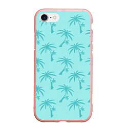 Чехол iPhone 7/8 матовый GTA VC: Blue Palms, цвет: 3D-светло-розовый